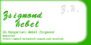 zsigmond webel business card